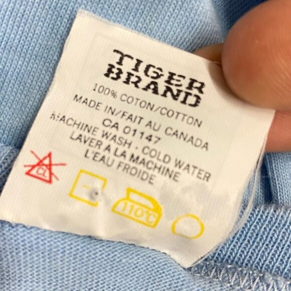 Vintage Tiger Brand Waves Blue Raccoon Graphic Tee T Shirt XL - Picture 5 of 16
